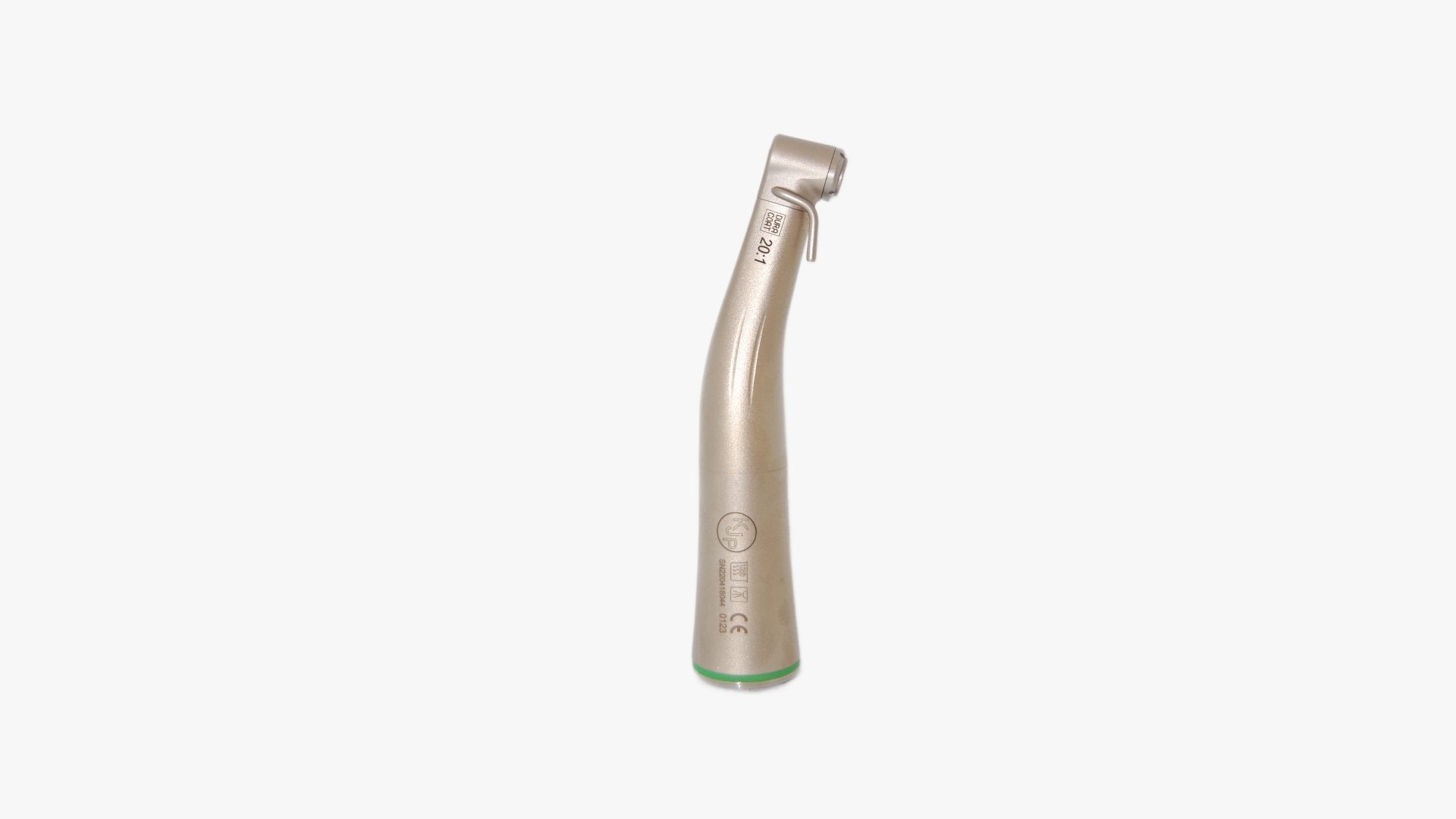 1:20 Rødt vinkelstykke med lys. Roterende medicinsk instrument.